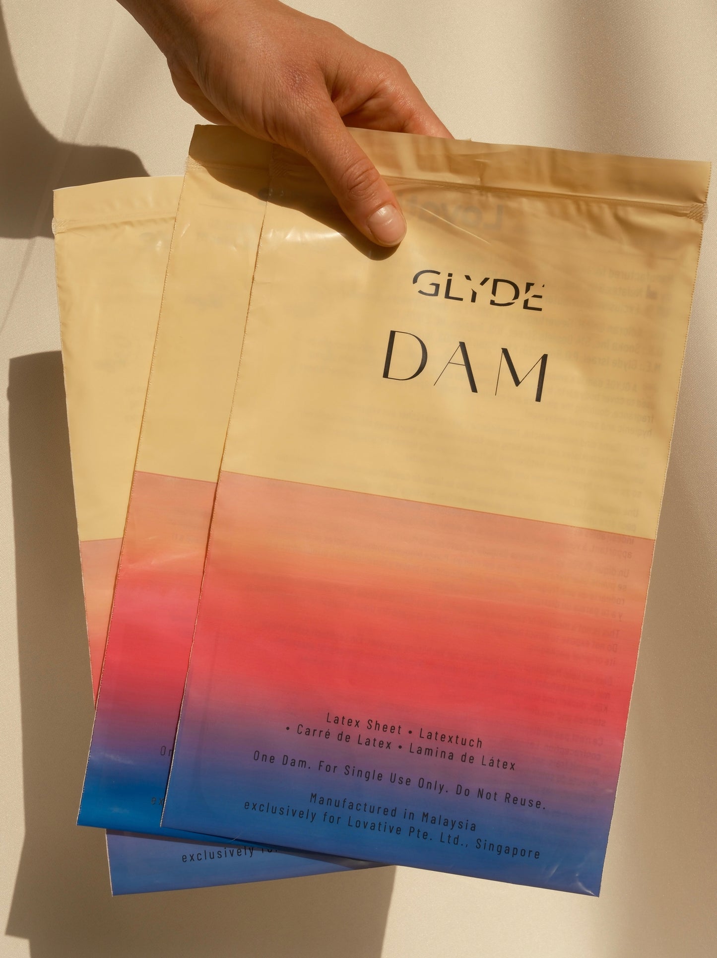 x3 DAM GLYDE barrera de látex (vegan)